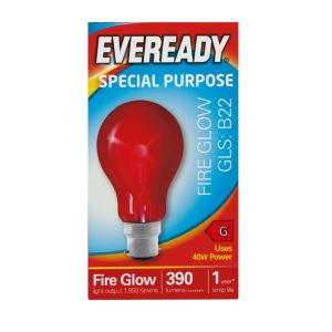 Eveready Fireglow Red 40W Bulb B22 Pack of 10