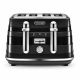 Delonghi Avvolta Black Toaster 4 Slice CTA4003.BK